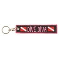 thumbnail image 1 of Scuba Diver Embroidered Banner Keychain, 1 of 1