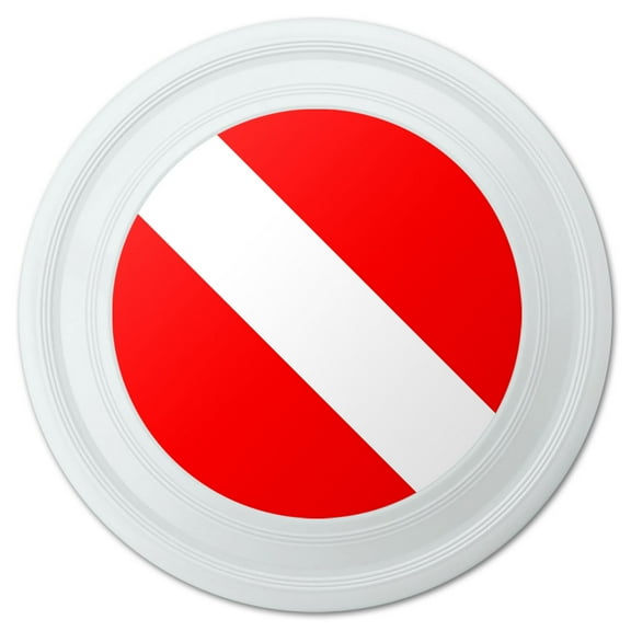 Scuba Diver Flag Diving Novelty 9" Flying Disc