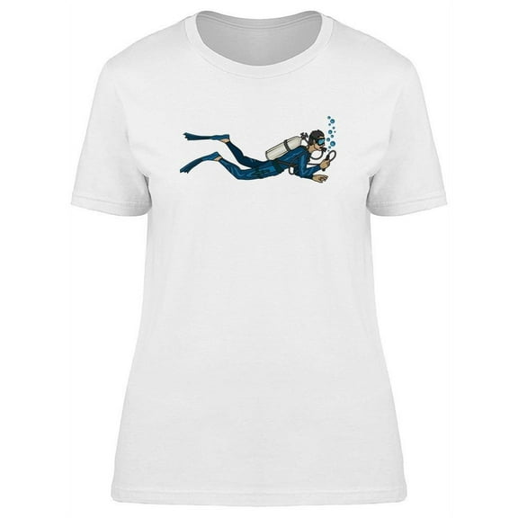 Scuba Diver T-Shirt Women -Image by Shutterstock, Female Medium