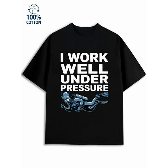 Scuba Diver Tee for men 180G 100% Cotton black Unique Design Unisex Shirt Short Sleeve tshirts Casual Unisex Shirt Crewneck tshirts Trendy Unisex Shirt Graphic tshirts