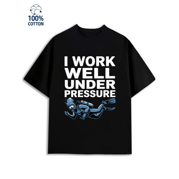 Scuba Diver Tee for men 180G 100% Cotton black Unique Design Unisex Shirt Short Sleeve tshirts Casual Unisex Shirt Crewneck tshirts Trendy Unisex Shirt Graphic tshirts