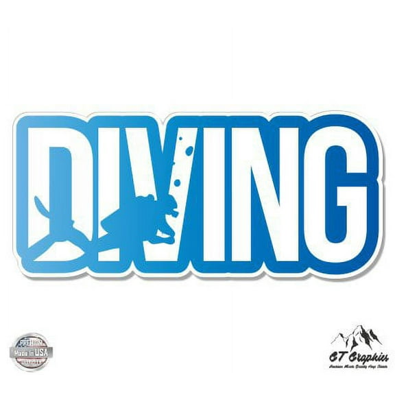 Scuba Diving - 12" Vinyl Sticker Waterproof Decal