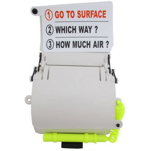 Scuba Diving 3 Panels Wrist Writing Slate w/ Text & Pencil