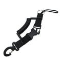 thumbnail image 1 of Scuba Diving Dive Black Snappy Coil Camera Lanyard Clip & QB Buckles, 1.3M Coil, 1 of 2