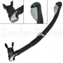 Scuba Diving Dive Dry Top Straight Snorkel with Purged Valve (Black)