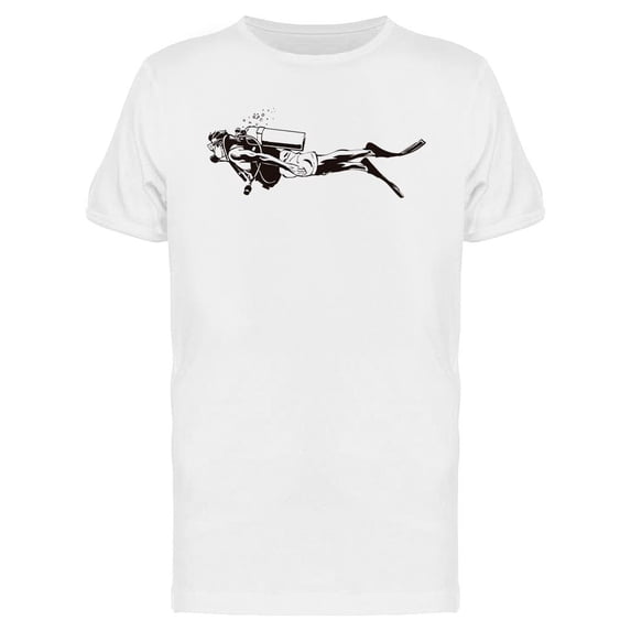 Scuba Diving Draw T-Shirt Men -Image by Shutterstock, Male Large
