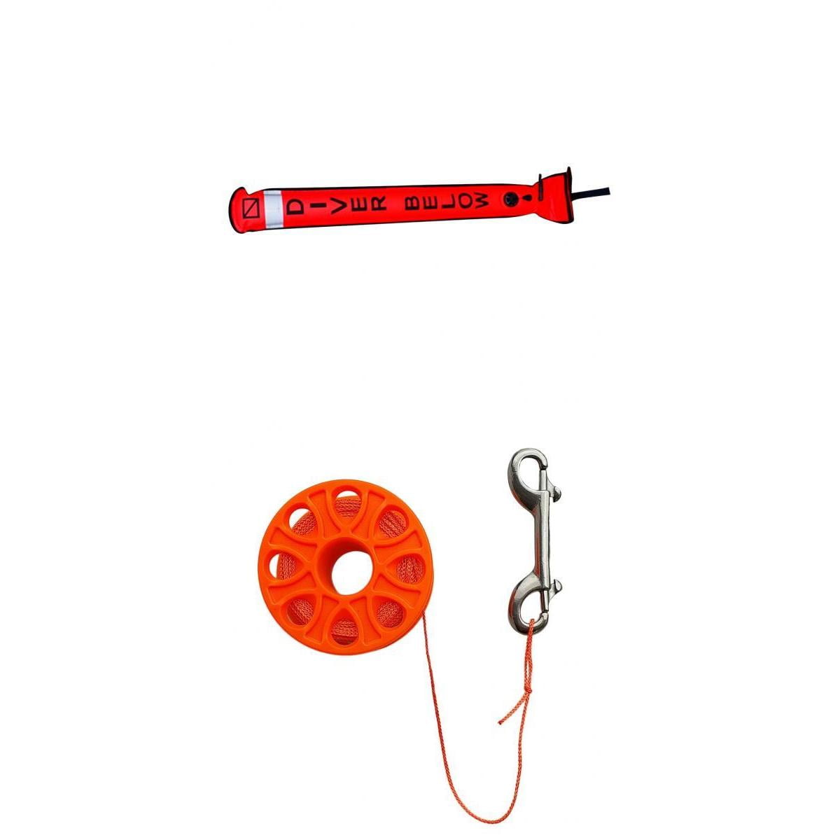 Below Spool Scuba Diving Finger Spool Reel 18m Line End Bolt Scuba Diving Diver ...