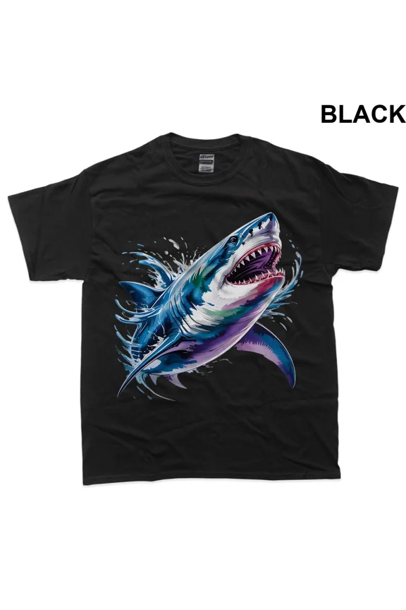 Scuba Diving Fishing Shark Lover Ocean Animal Sport Art Graphic Tee Top,for men & women up to 5XL