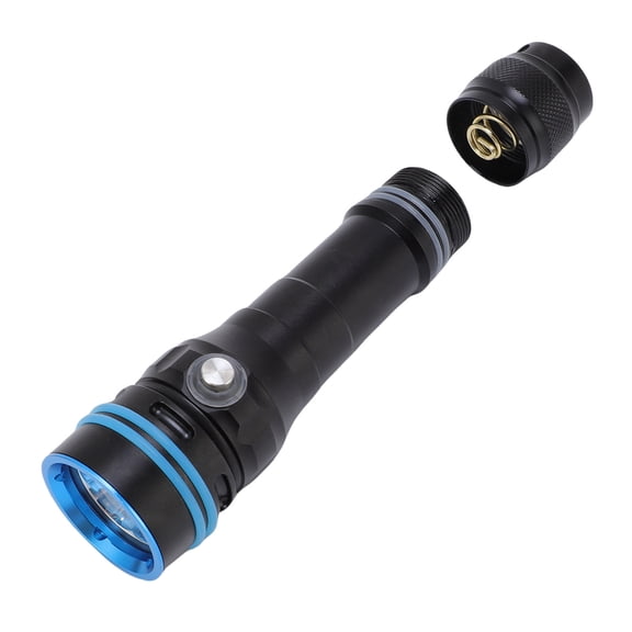 Scuba Diving Flashlight IPX8 Watertight 4 Modes 3600LM Dive Light with Power Indicator for Underwater Night Snorkeling, 6.69 inches / 17 cm Aluminum Alloy High Lumen LED Tool