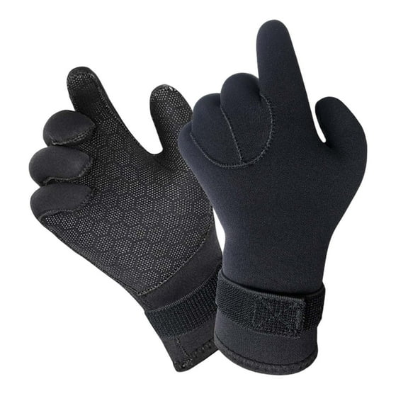 Scuba Diving Gloves, Neoprene Dive Gloves, Thermal Wetsuit Gloves, Men Women Five Finger Gloves for Surfing Spearfishing Kayaking Rafting Swimming 5mm L