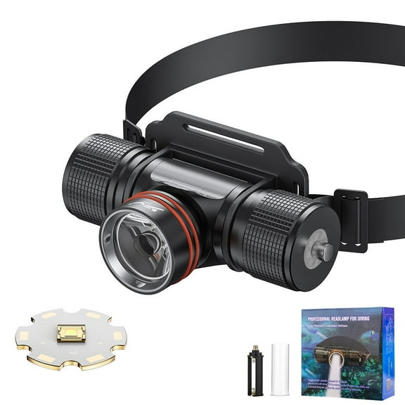 Scuba Diving Light Underwater Diving Headlamp IPX8 Waterproof Underwater 40M