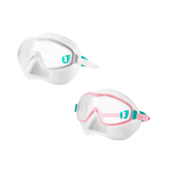 Diving Mask Anti-Fog Panoramic Snorkel Goggles, Large Frame Swimming Goggles With Integrated Eyes And Nose for Diving, Snorkeling & Underwater Adventures
