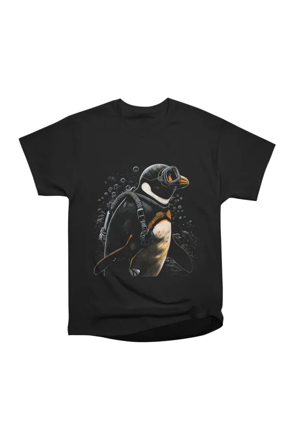 Scuba Diving Penguin T-Shirt Tee Gift For Him Merch For Her Apparel For Friend