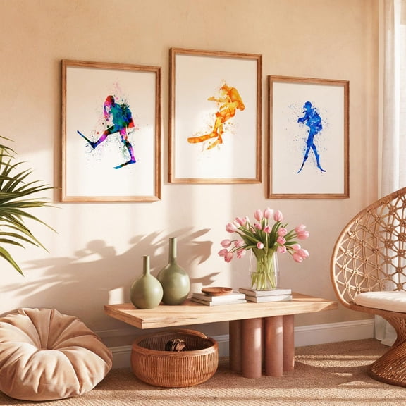 Scuba Diving Prints Vivid Silhouettes, Poster Only