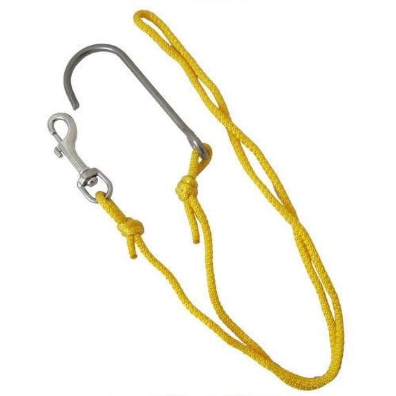 Scuba Diving Reef Drift Hook with 45" Line & Stainless Steel Clip Snap