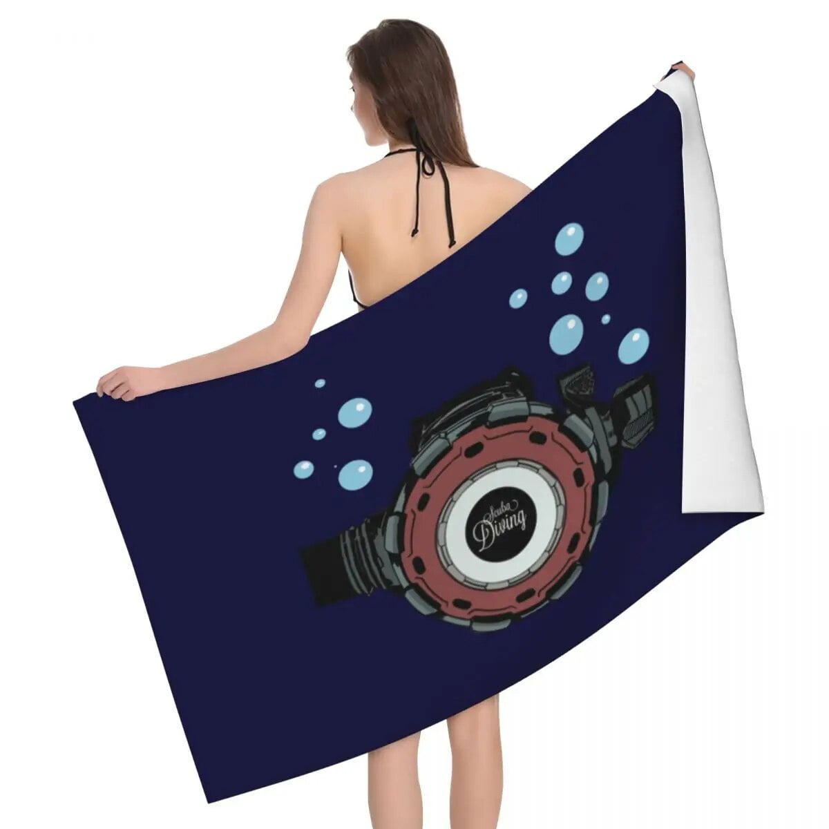 Scuba Diving Regulator Beach Towel Quick Drying Dive Diver Soft Linen