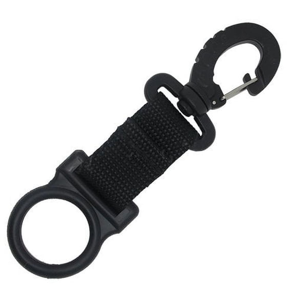 Scuba Diving Regulator Octopus Holder with 1" Webbing and Clip (Black)