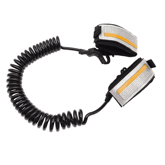 Scuba Diving Wrist Strap with Double Connection Spring Rope, Soft Rubber Resin Anti-Loss Buddy Line for Companion Safety, 300cm Stretchable Tether for Outdoor Parent Use