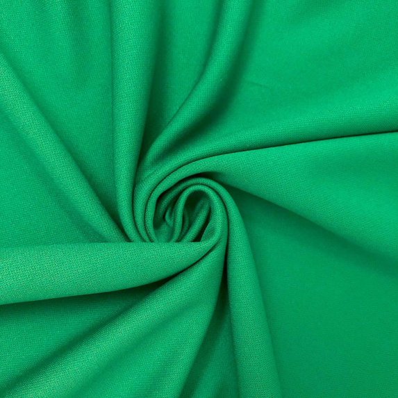 Scuba Double Knit Stretch Polyester (58/60 Inch) Fabric By The Yard - For Sewing Apparel, Accessories, & Décor - Kelly Green (5 Yards)