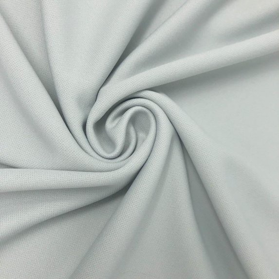 Scuba Double Knit Stretch Polyester (58/60 Inch) Fabric By The Yard - For Sewing Apparel, Accessories, & Décor - Silver (10 Yards)