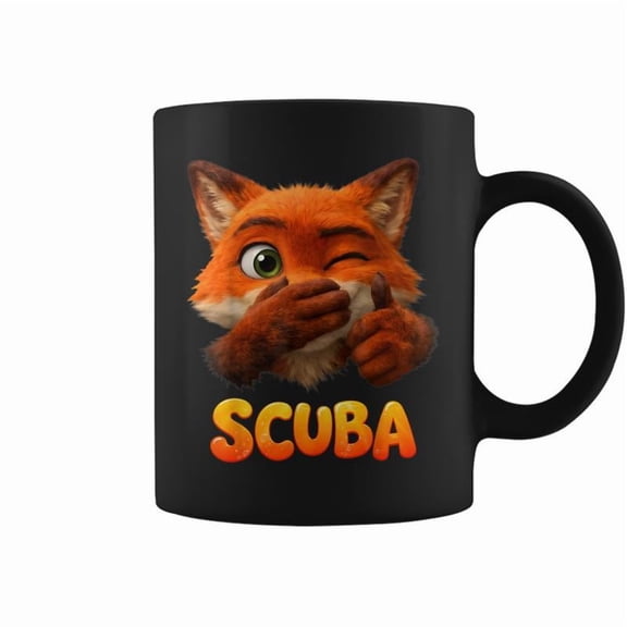 Scuba Fox Dance Meme Scuba Brainrot Coffee Mugs
