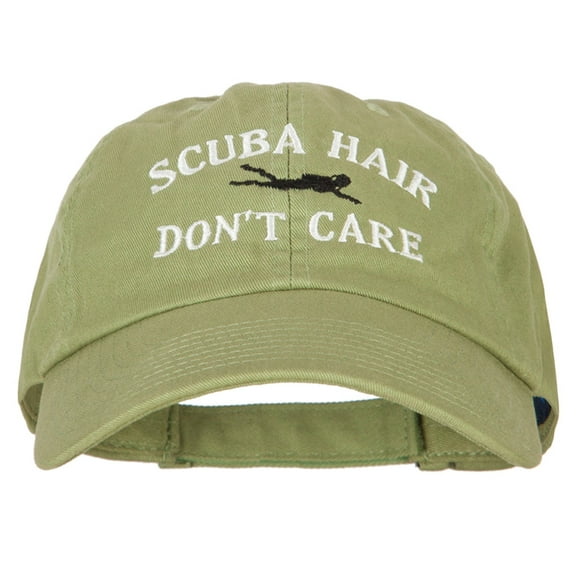 Scuba Hair Don't Care Embroidered Low Profile Cotton Cap - Cactus OSFM