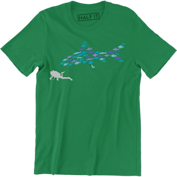 Scuba Life | Diving Shark Chasing A Diver Men's T-Shirt