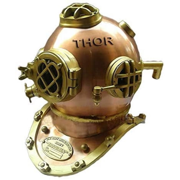 Scuba Maritime Ship's Decorative Copper Deep Sea Divers Diving Helmet 18"