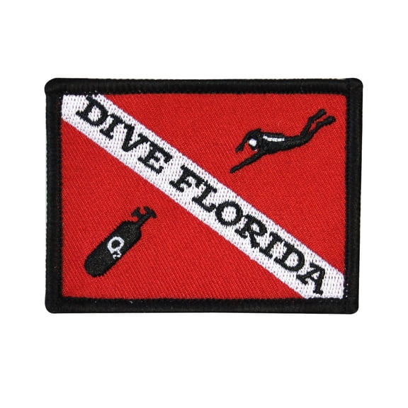 Scuba Souvenir "Dive Florida" Travel Patch Sport & Recreation Iron-On Applique