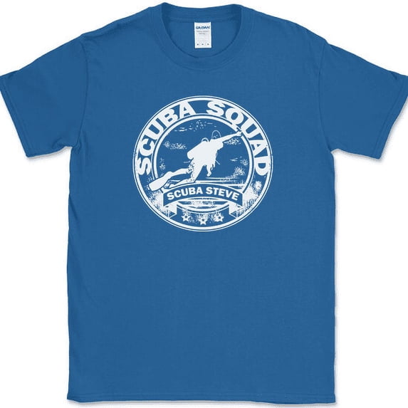 Scuba Steves Scuba Squad T-Shirt Funny Big Daddy Movie Graphic Tee - Royal Blue, XL