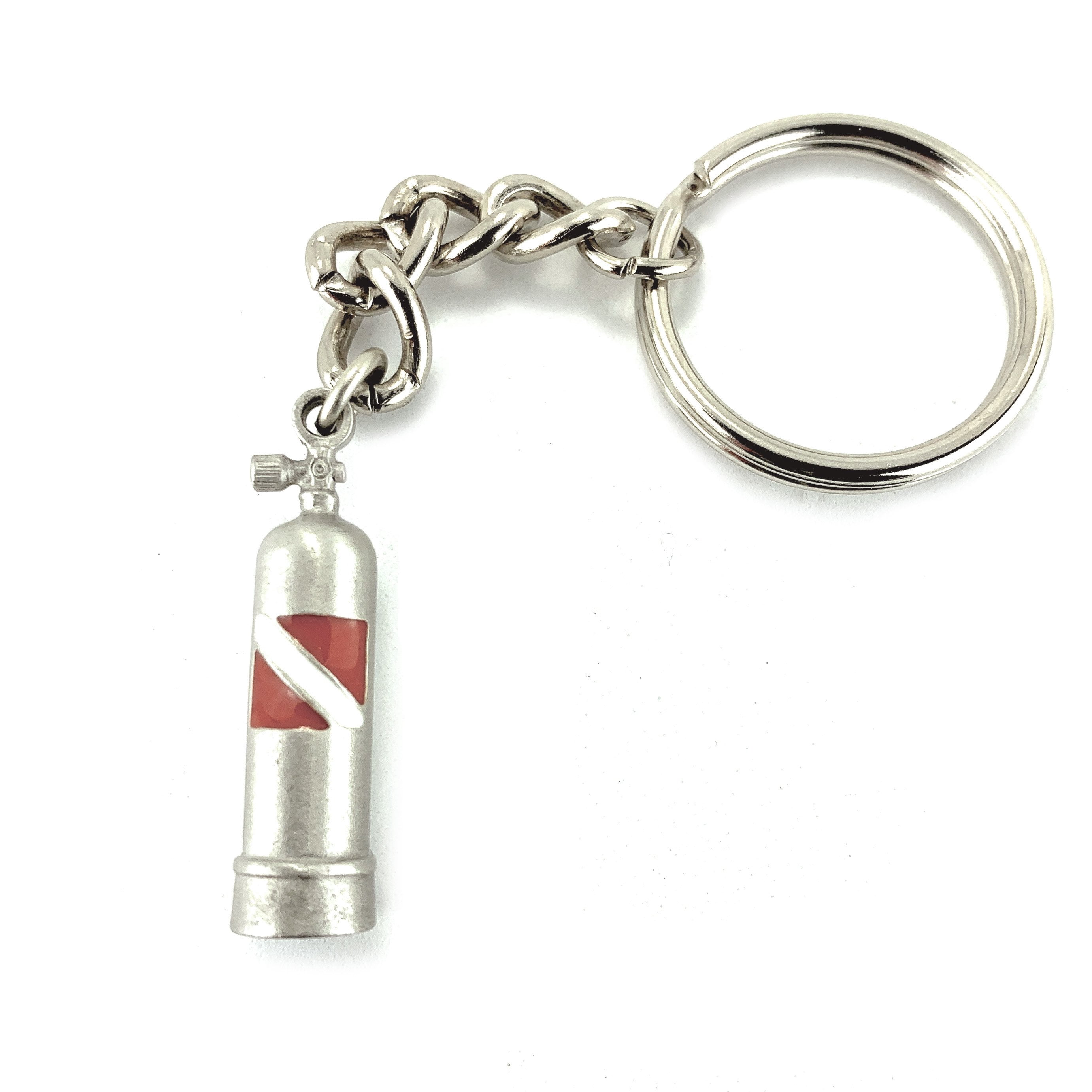 Scuba Tank Keychain with Dive Flag, Scuba Diving Key Chain, Scuba ...