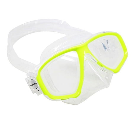 Scuba Yellow Dive Mask NEARSIGHTED Prescription RX Optical Lenses (-8.0)