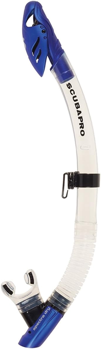 SCUBAPRO Vent 2 Snorkel - Black, Silicone Mouthpiece With Purge Valve, Solid Barrel Design