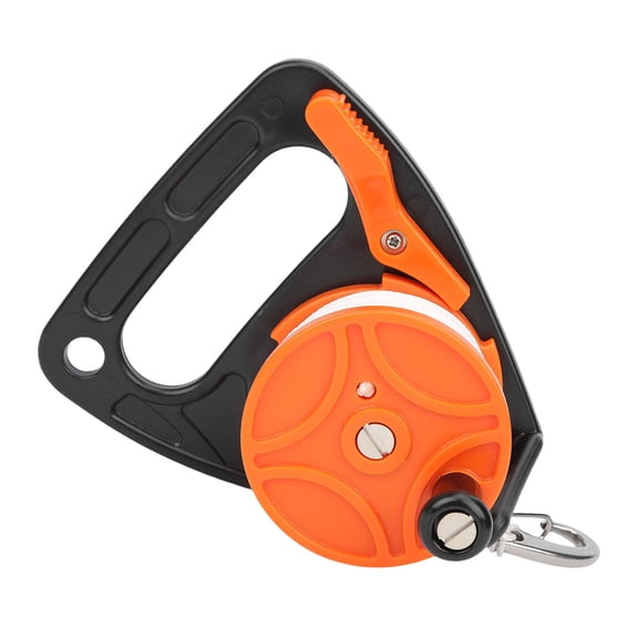 Scubas Dives Reel Kayaks Anchors with Thumb Stoppers 150ft High Visibility Retractable Line Diving Reel Finger Spool