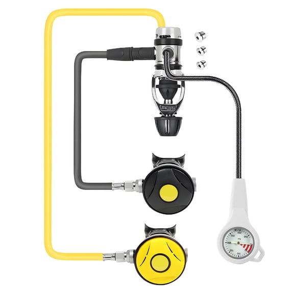Scubas Diving 1st Stage Regulator with Pressure Gauge for Safe Underwater Exploration
