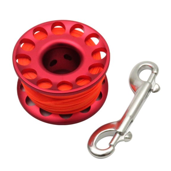 Scubas Diving Reel Finger Line Spool with Double Ended Bolts Clip Freediving Finger Spool Dives Reel Easy to Use