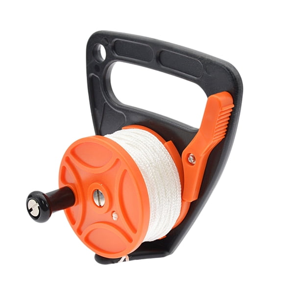 Scubas Diving Reel with Thumb Stoppers and 150ft High Line Scubas Ratchets Dives Reel Finger Spool Easy to Us