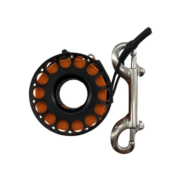 Scubas Diving Spool Aluminum Alloy Spool Finger Reel with Double Ended Hook Freediving Finger Spool Dives Reel Enduring