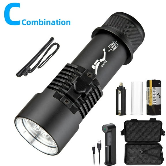 Scube Diving Flashlight P70 Led Light Waterproof Underwater 80M Outdoor Torch