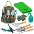 thumbnail image 1 of Scuddles Garden Tools Set - 8 Piece Heavy Duty Gardening Tools with Storage Organizer, Ergonomic Hand Digging Weeder, Rake, Shovel, Trowel, Sprayer, Gloves Gift for Men & Women, 1 of 3