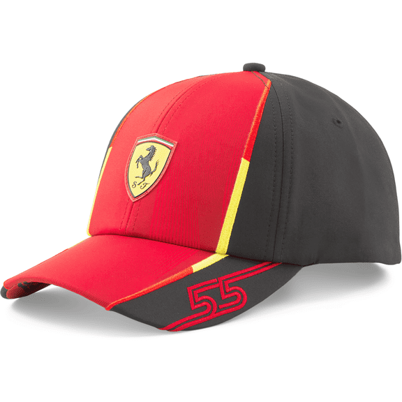 Scuderia Ferrari F1 2023 Carlos Sainz Team Baseball Adjustable Fit Unisex Hat, 100% Polyester, Multicolor