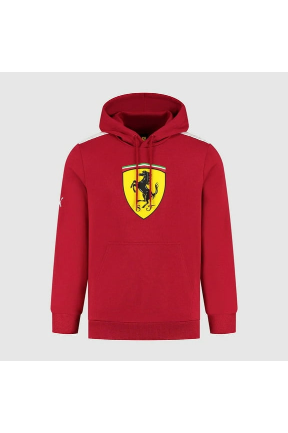 Scuderia Ferrari F1 Large Shield Hoodie / Hooded Sweatshirt Dark Red