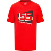 Scuderia Ferrari F1 Puma Men's Carlos Sainz #55 Driver T-Shirt-Black/Red