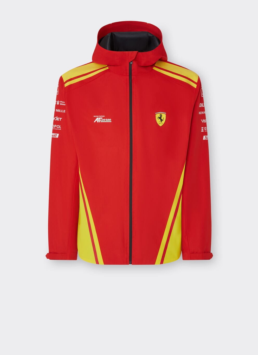 【美品✨極暖 軽量 ダウン80％フェザー20％ M】Ferrari ロゴプリント 美品✨極暖 軽量 ダウン80％フェザー20％ M】Ferrari ロゴ