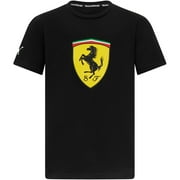 Scuderia Ferrari Kids Puma Large Shield Logo T-Shirt- Youth Red/Black