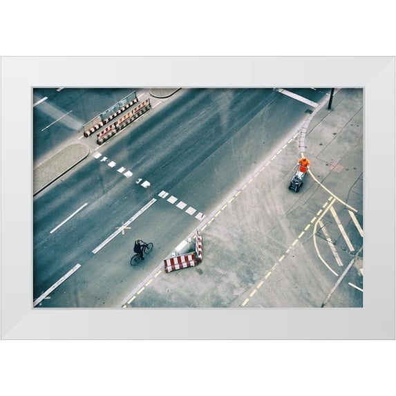 Scuka, Dasa 18x13 White Modern Wood Framed Museum Art Print Titled - Light Traffic