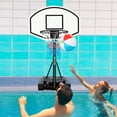 thumbnail image 1 of HooKung Swimming Pool Basketball Hoop Portable Water Basketball Goal Poolside Height Adjustable Beach Basketball Stand for Pool with Base and 35" Backboard for Indoor Outdoor Games 3.1-4.7 FT Black, 1 of 12