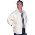 thumbnail image 1 of Scully Leather Mens A2 Bomber Lamb Jacket Zip Front Cream 3X, 1 of 2