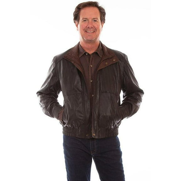 Scully Leather Mens Bomber Motorcycle Featherlite Jacket Black L