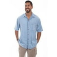thumbnail image 1 of Scully 4800 SBD S Mens The Traveler Short-Sleeved Shirt, Distressed Sky Blue - Small, 1 of 2